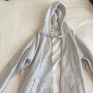 light grey fabletics zip up
